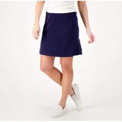 Active French Terry Pull-On Skort w/ Pleated Hem - a world of fashionable women's clothing, including a wide selection of dresses and trendy accessories.< Fashion