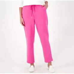 Active French Terry Regular Pull-On Ankle Pants - a world of fashionable women's clothing, including a wide selection of dresses and trendy accessories.< Fashion