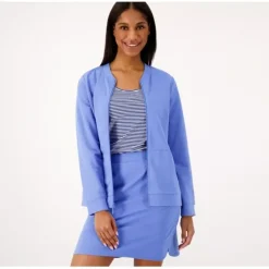 Active French Terry Zip Jacket w/ Kangaroo Pocket - a world of fashionable women's clothing, including a wide selection of dresses and trendy accessories.< Fashion