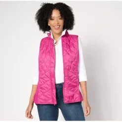 Active Knit /Woven Mix Quilted Vest - a world of fashionable women's clothing, including a wide selection of dresses and trendy accessories.< Fashion