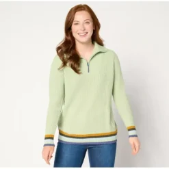 Active Long Sleeve Quarter Zip Sweater - a world of fashionable women's clothing, including a wide selection of dresses and trendy accessories.< Fashion