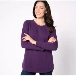 Active Petite Tunic with Curved Hi/Low Hem - a world of fashionable women's clothing, including a wide selection of dresses and trendy accessories.< Fashion