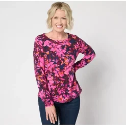 Active Printed Jersey Long Sleeve Top - a world of fashionable women's clothing, including a wide selection of dresses and trendy accessories.> Outlet
