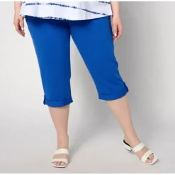 Active Reg French Terry Straight Leg Roll Cuff Capri - a world of fashionable women's clothing, including a wide selection of dresses and trendy accessories.> Store