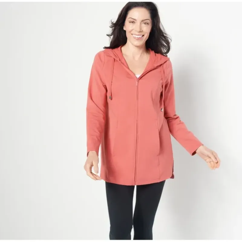 Active Regular French Terry Hooded Jacket - a world of fashionable women's clothing, including a wide selection of dresses and trendy accessories.> Outlet