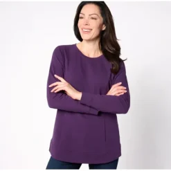 Active Regular Tunic with Curved High/Low Hem - a world of fashionable women's clothing, including a wide selection of dresses and trendy accessories.< Fashion