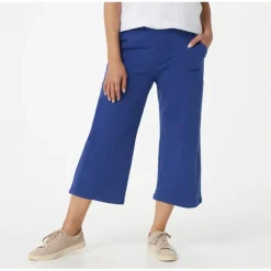 Active Textured French Terry Wide-Leg Crop Pants - a world of fashionable women's clothing, including a wide selection of dresses and trendy accessories.> Online