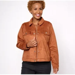 Adaptive Classic Faux Suede Jacket - a world of fashionable women's clothing, including a wide selection of dresses and trendy accessories.< Shop All