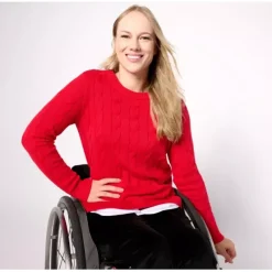 Adaptive Crewneck Long-Sleeve Sweater - a world of fashionable women's clothing, including a wide selection of dresses and trendy accessories.< Fashion