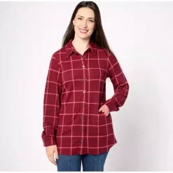 Adaptive Heavenly Jersey Plaid Tunic - a world of fashionable women's clothing, including a wide selection of dresses and trendy accessories.> Outlet
