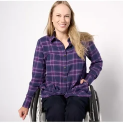 Adaptive Heritage Plaid Button Front Tunic - a world of fashionable women's clothing, including a wide selection of dresses and trendy accessories.< Shop All