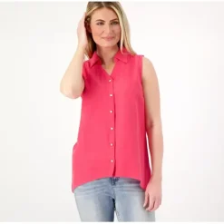 Air Drape Linen Shirt with Novelty Buttons - a world of fashionable women's clothing, including a wide selection of dresses and trendy accessories.< Fashion