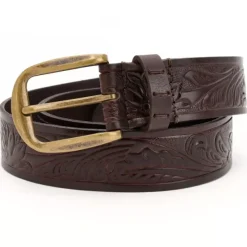 American Leather Co. Hand Tooled Leather Belt w/ Metal Buckle - a world of fashionable women's clothing, including a wide selection of dresses and trendy accessories.< Shop All