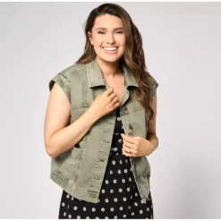 AnyBody Acid Wash Denim Vest - a world of fashionable women's clothing, including a wide selection of dresses and trendy accessories.> Best Sale