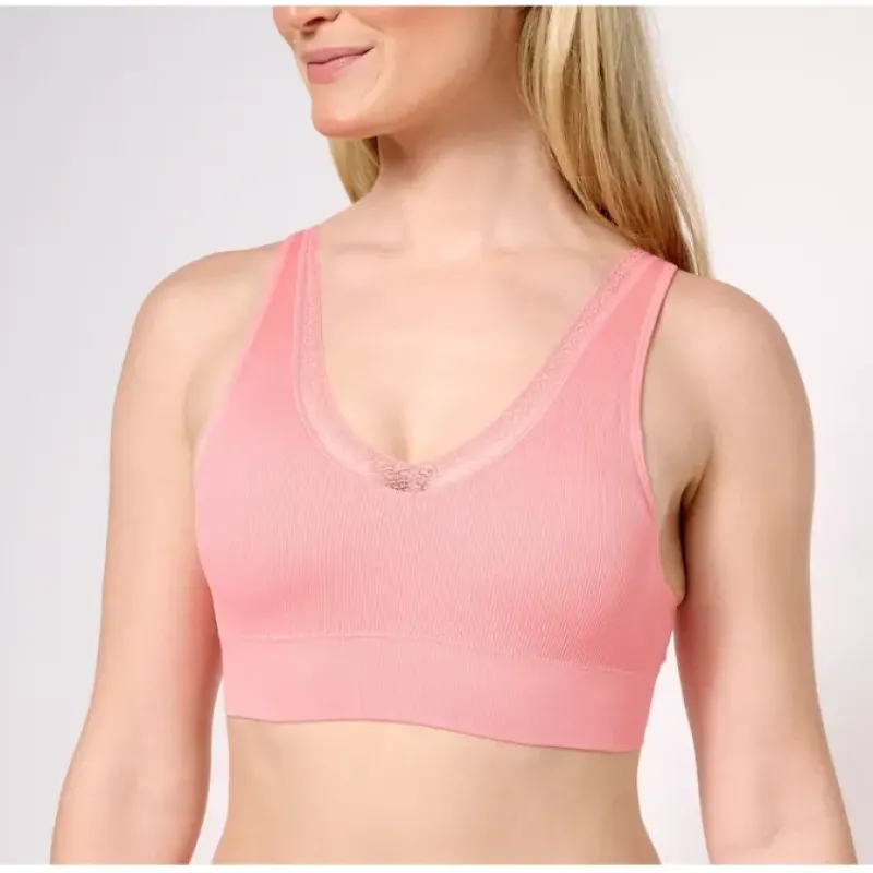 AnyBody Intimates Ribbed Lace Bra - a world of fashionable women's clothing, including a wide selection of dresses and trendy accessories.< Shop All