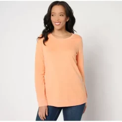 AnyBody Lounge Beach Wash Knit Top with Tulip Back - a world of fashionable women's clothing, including a wide selection of dresses and trendy accessories.< Shop All