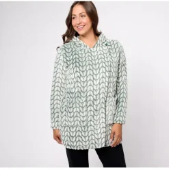 AnyBody Lounge Hooded Fleece Cardigan with Pockets - a world of fashionable women's clothing, including a wide selection of dresses and trendy accessories.< Shop All