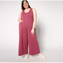 AnyBody Lounge Petite Cozy Knit Sleeveless Jumpsuit - a world of fashionable women's clothing, including a wide selection of dresses and trendy accessories.< Shop All