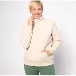Anybody Lounge Polar Fleece Pop Over Henley Top - a world of fashionable women's clothing, including a wide selection of dresses and trendy accessories.< Shop All