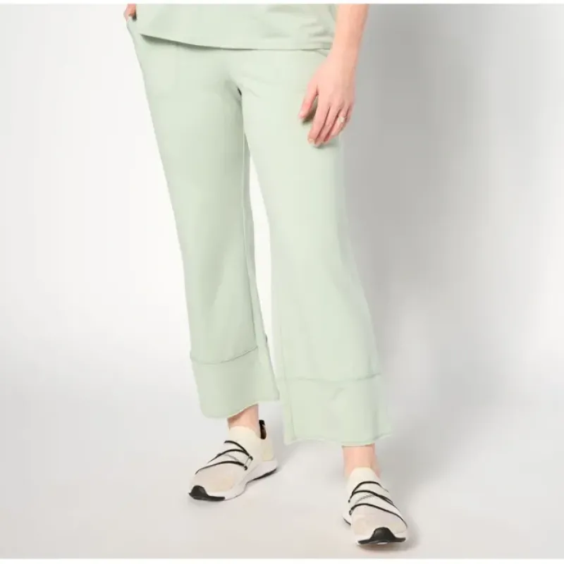 AnyBody Lounge Regular Cozy Knit French Terry Flare Pant - a world of fashionable women's clothing, including a wide selection of dresses and trendy accessories.< Dresses