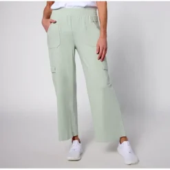 AnyBody Lounge Regular Cozy Knit Straight Leg Cargo Pant - a world of fashionable women's clothing, including a wide selection of dresses and trendy accessories.< Shop All