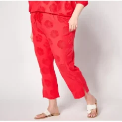 AnyBody Lounge Regular Jacquard French Terry Cropped Pant - a world of fashionable women's clothing, including a wide selection of dresses and trendy accessories.< Shop All