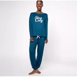 AnyBody Lounge Regular Lush Jersey Winter Script 2-pc Set - a world of fashionable women's clothing, including a wide selection of dresses and trendy accessories.< Shop All