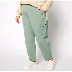 AnyBody Petite All-Stretch Twill Cargo Ankle Pant - a world of fashionable women's clothing, including a wide selection of dresses and trendy accessories.< Shop All