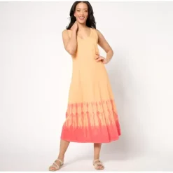 AnyBody Regular Printed Slub Knit Shibori Dress - a world of fashionable women's clothing, including a wide selection of dresses and trendy accessories.< Dresses