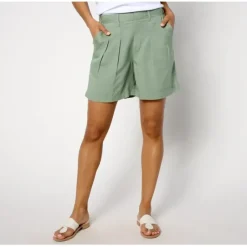 AnyBody Regular Sueded Twill Utility Short - a world of fashionable women's clothing, including a wide selection of dresses and trendy accessories.< Fashion