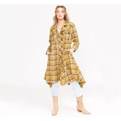 Aratta Coco Plaid Trench Coat - a world of fashionable women's clothing, including a wide selection of dresses and trendy accessories.> New