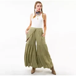 Aratta Dream Palazzo Drawstring Pants - a world of fashionable women's clothing, including a wide selection of dresses and trendy accessories.< Fashion