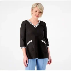 Attitudes by Renee Faux Suede Top w/Faux Snake Trim - a world of fashionable women's clothing, including a wide selection of dresses and trendy accessories.< Hat