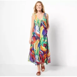 Attitudes by Renee Global Illusions Mix Media Petite Maxi Dress - a world of fashionable women's clothing, including a wide selection of dresses and trendy accessories.< Dresses