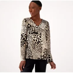 Attitudes by Renee Long Sleeve V-neck Tunic Textured Knit - a world of fashionable women's clothing, including a wide selection of dresses and trendy accessories.< Fashion