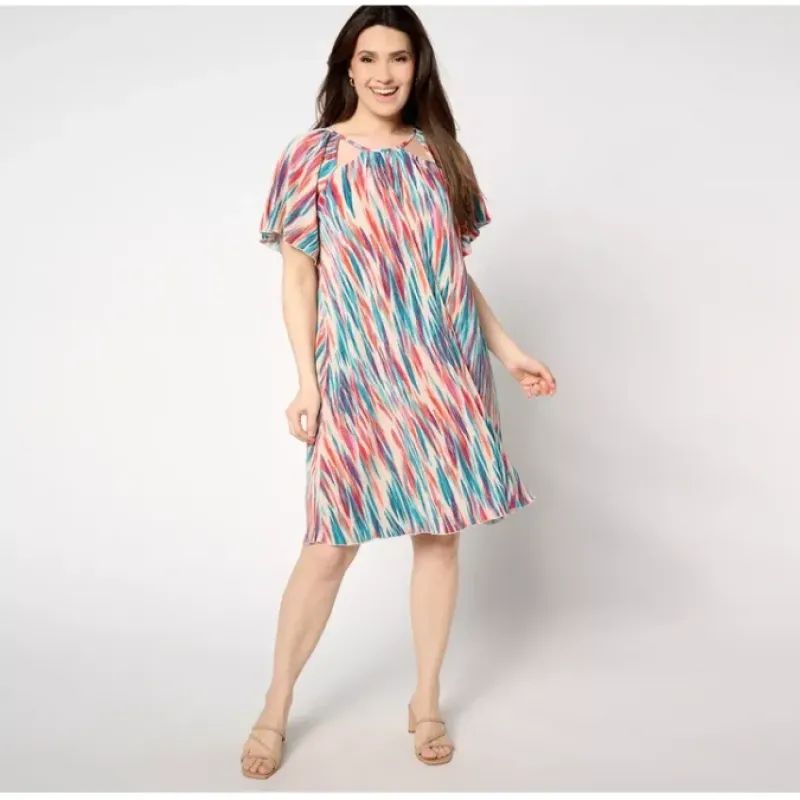 Attitudes by Renee Regular Flutter Sleeve Cutout Dress - a world of fashionable women's clothing, including a wide selection of dresses and trendy accessories.< Dresses
