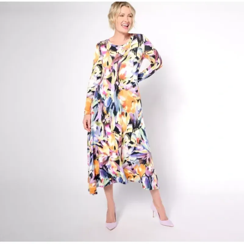 Attitudes by Renee Regular Printed Midi Dress - a world of fashionable women's clothing, including a wide selection of dresses and trendy accessories.< Dresses