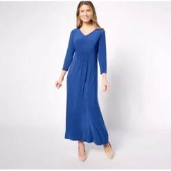 Attitudes by Renee Regular Smockwaist V-Neck Maxi Dress - a world of fashionable women's clothing, including a wide selection of dresses and trendy accessories.< Dresses