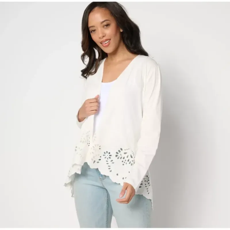 BEAUTIFUL by Lawrence Zarian Knit Eyelet Open Cardigan - a world of fashionable women's clothing, including a wide selection of dresses and trendy accessories.> Best