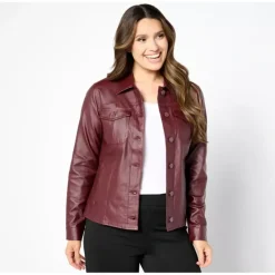 Belle by Kim Gravel Rebellious Coated Twill Cargo Jacket - a world of fashionable women's clothing, including a wide selection of dresses and trendy accessories.> Cheap