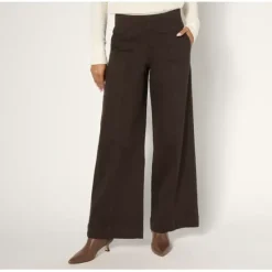 Belle by Kim Gravel Regular TripleLuxe Twill Palazzo Topstich Jean - a world of fashionable women's clothing, including a wide selection of dresses and trendy accessories.< Fashion