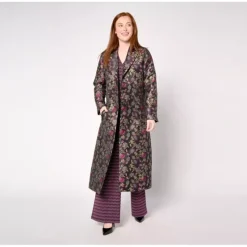 by Stacy London Petite Floral Brocade Topcoat - a world of fashionable women's clothing, including a wide selection of dresses and trendy accessories.> Outlet
