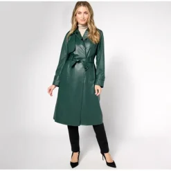 by Stacy London Regular Embossed Snake Faux-Leather Trench Coat - a world of fashionable women's clothing, including a wide selection of dresses and trendy accessories.> Clearance