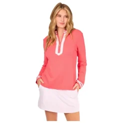 Cabana Life Pique Collared Quarter Zip Top UPF50 - a world of fashionable women's clothing, including a wide selection of dresses and trendy accessories.> Store