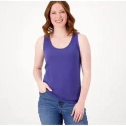 Candace Cameron Bure Scoop Neck Jersey Knit Tank Top - a world of fashionable women's clothing, including a wide selection of dresses and trendy accessories.> Outlet