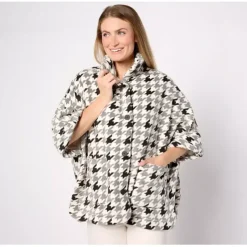 Cuddl Duds Fleece Bonded with Sherpa Capelet - a world of fashionable women's clothing, including a wide selection of dresses and trendy accessories.< Hat