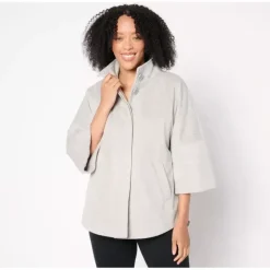 Dennis Basso Herringbone Jacket with Capelet Sleeves - a world of fashionable women's clothing, including a wide selection of dresses and trendy accessories.> Best Sale
