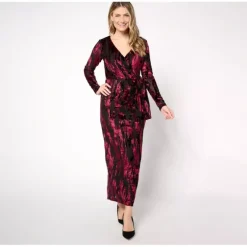 Dennis Basso Petite Stretch Burnout Evening Gown - a world of fashionable women's clothing, including a wide selection of dresses and trendy accessories.> Shop
