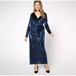 Dennis Basso Regular Stretch Burnout Evening Gown - a world of fashionable women's clothing, including a wide selection of dresses and trendy accessories.> New