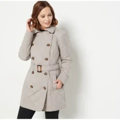Dennis Basso Water Resistant Quilted Trench Coat - a world of fashionable women's clothing, including a wide selection of dresses and trendy accessories.> Best Sale